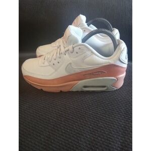 Nike shoes Youth 5.5/W7 Air Max 90 LTR SE GS White Madder‎ Root Aura DM0956-100